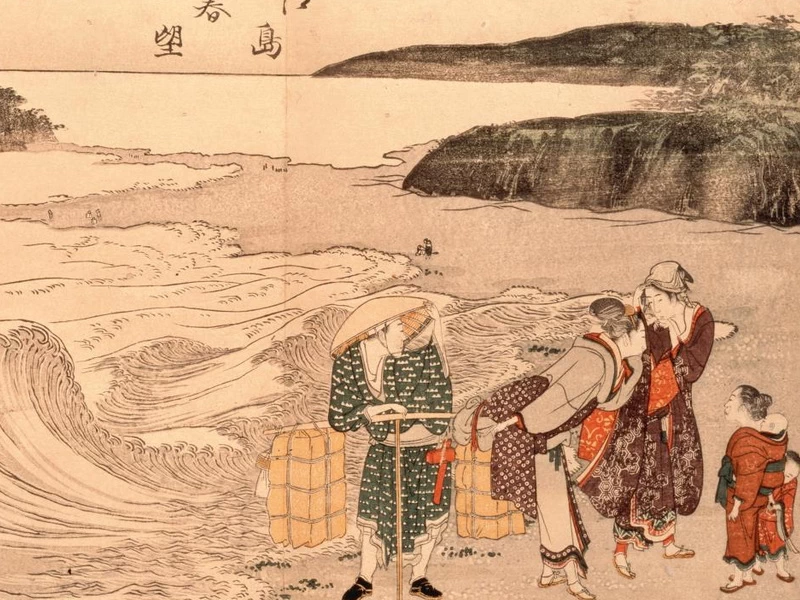 1760-Katsushika Hokusai - Primavera a Enoshima (1797)